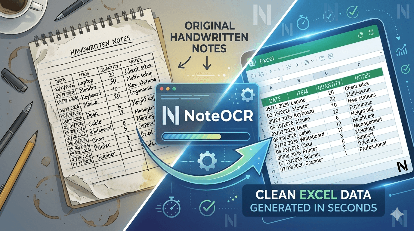 Convert Handwritten Notes & Tables to Excel: The Complete Industry Guide (2026)