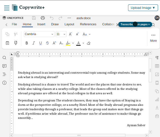 Digital Document Interface